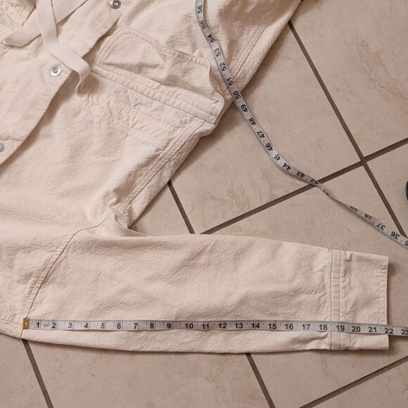 Everlane The Canvas Organic Cotton Parka Jacket Coat Bone White Size L - Picture 13 of 16